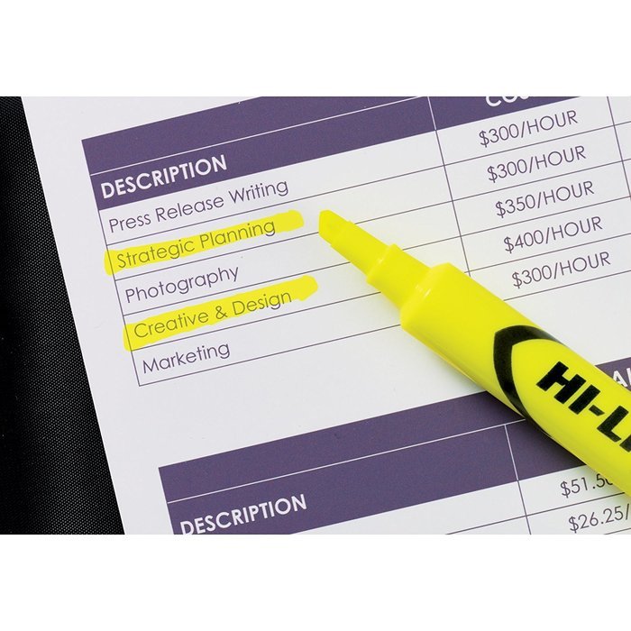 HI-LITER Desk Style, Blue, Box of 12 (24016) N26