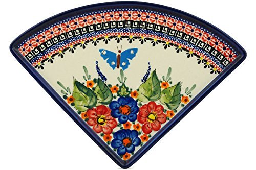 Polish Pottery Pizza Plate 11-inch Spring Splendor UNIKAT N4
