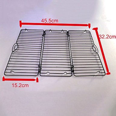 Sher Double Foldable Retangle Cake Cooling Rack for Cake Bread Cupcake Baking Tool Nonstick Coated Carbon Steel...