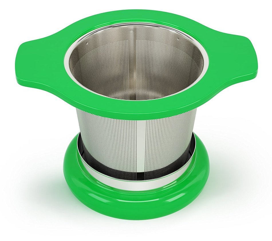 MyTea Infuser ~ Ultra Fine Loose Leaf Tea Infuser with Lid ~ Large Capacity Stainless Steel Tea Strainer Basket... N25