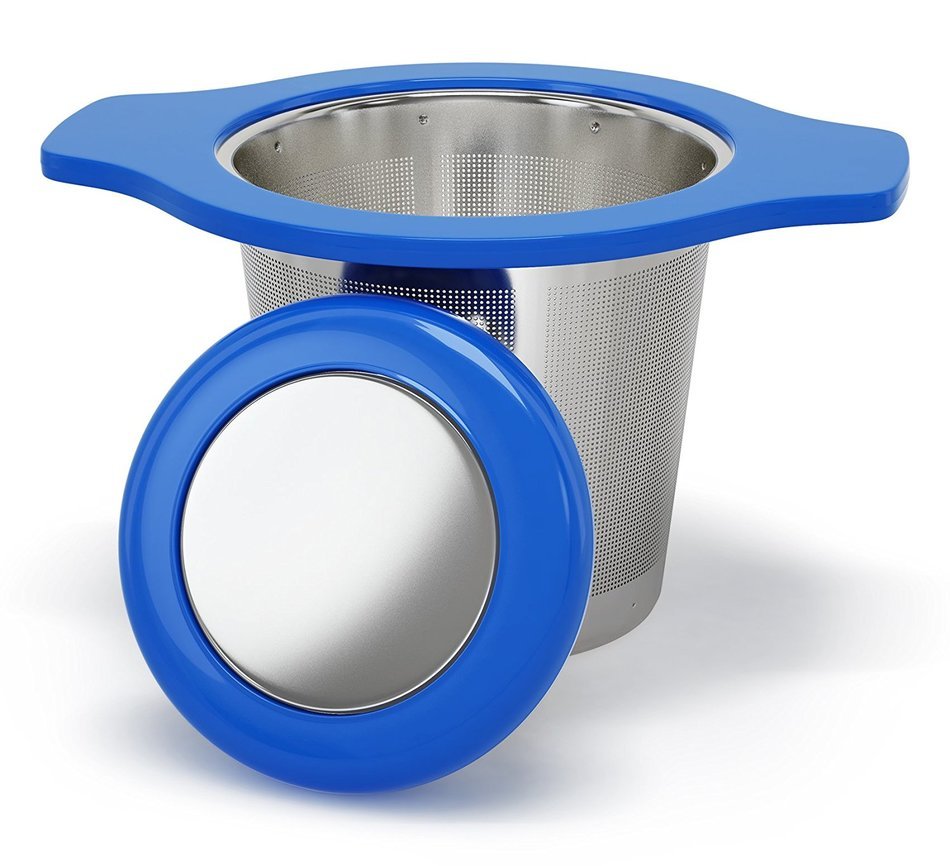 MyTea Infuser ~ Ultra Fine Loose Leaf Tea Infuser with Lid ~ Large Capacity Stainless Steel Tea Strainer Basket... N29