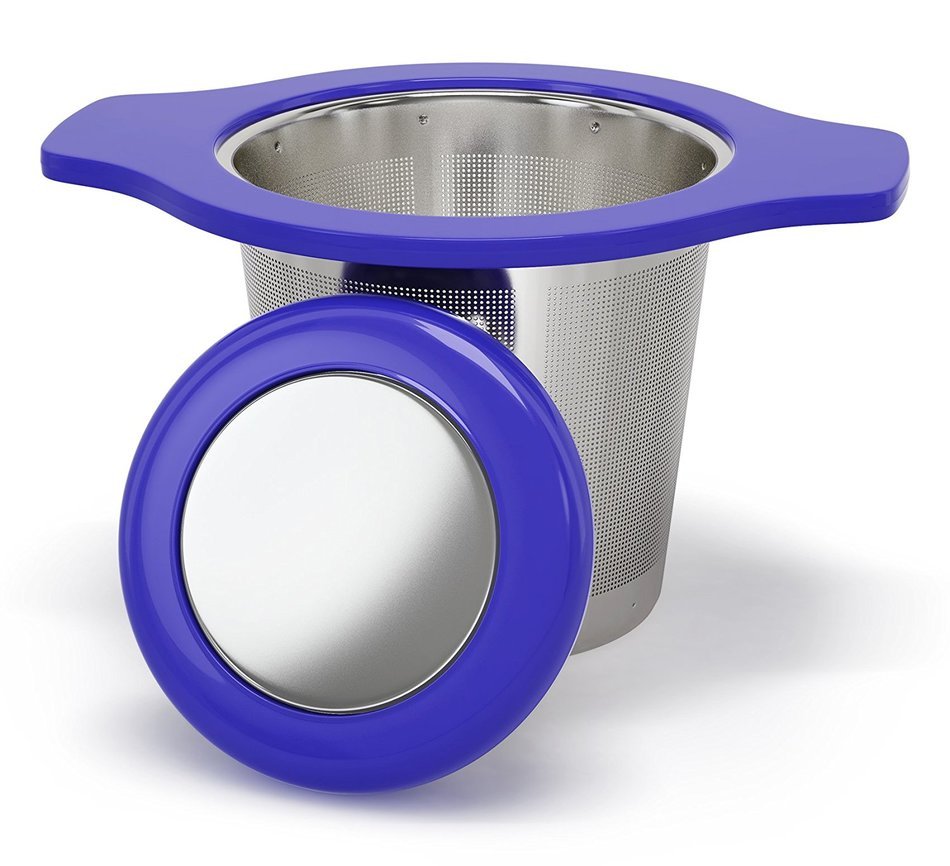 MyTea Infuser ~ Ultra Fine Loose Leaf Tea Infuser with Lid ~ Large Capacity Stainless Steel Tea Strainer Basket... N31