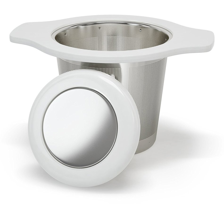 MyTea Infuser ~ Ultra Fine Loose Leaf Tea Infuser with Lid ~ Large Capacity Stainless Steel Tea Strainer Basket... N36