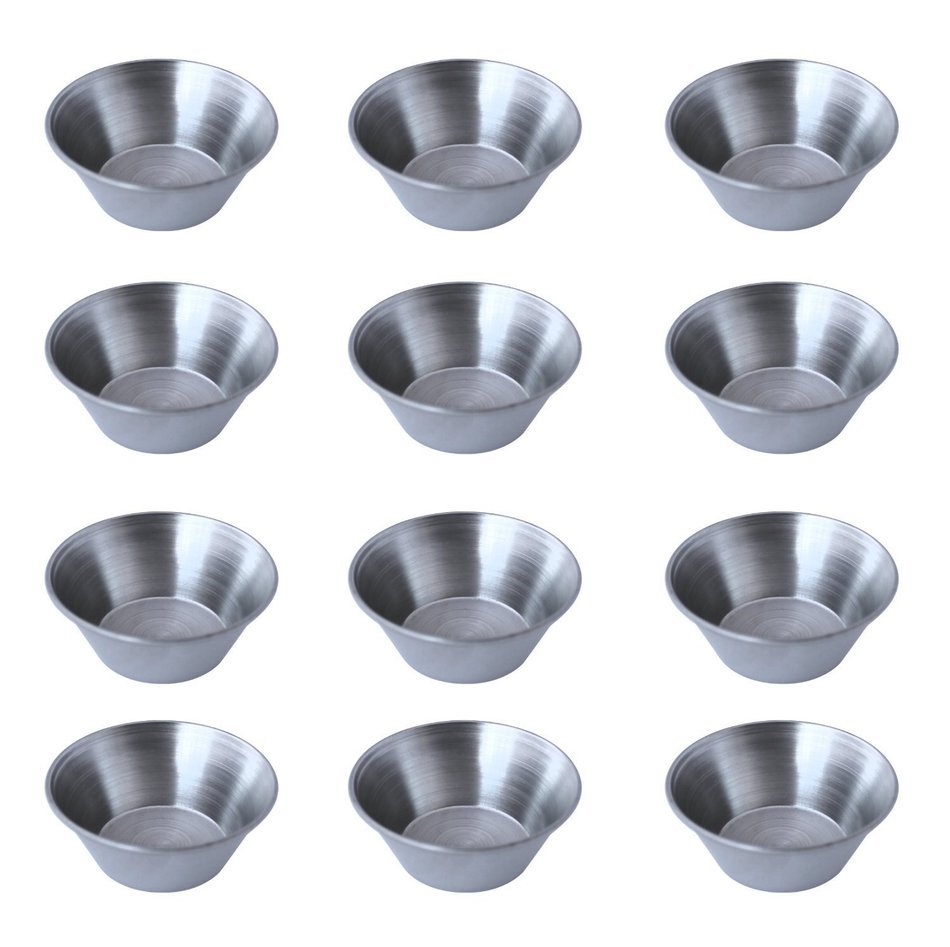 12 Polished Stainless Steel Portion Cups,1.5 oz. - 4 Dozen