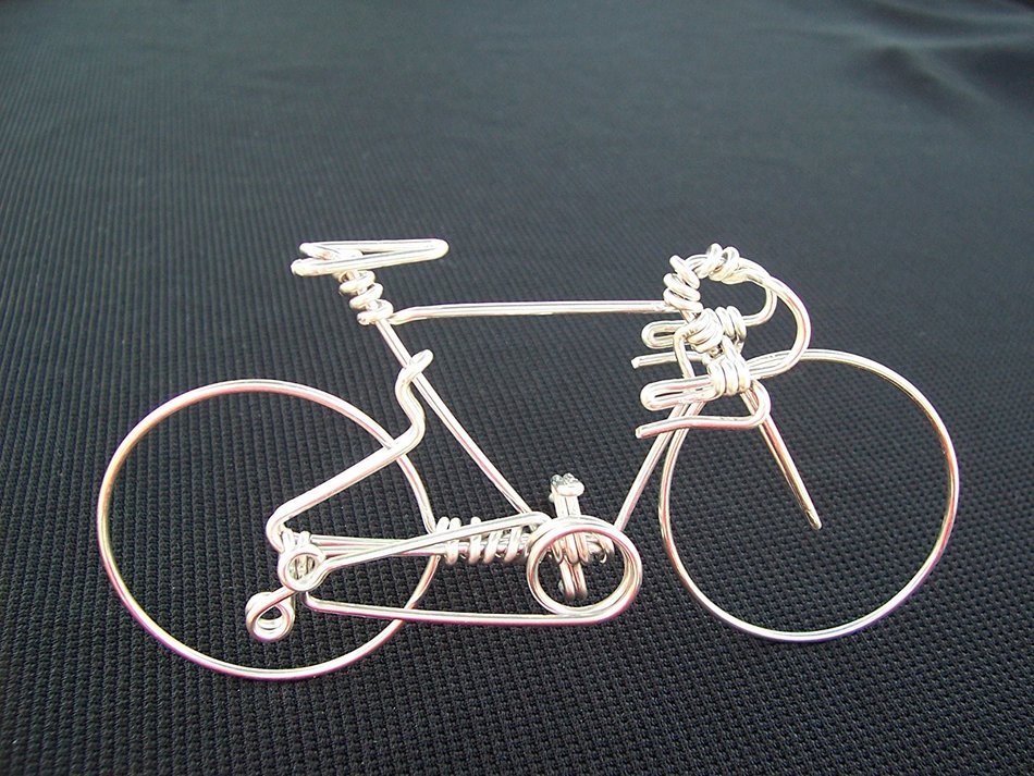 Handcrafted Mens Road Bike Small ~Unique Biking Birthday Gifts for Cyclists as Cake Toppers ~One Whole Aluminum... N13