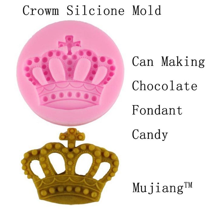 Mujiang Baking Molds Silicone Crown Fondant Mold Queen Candy Chocolate Molds For Sugar Craft Gum Pate Cake Decorating N2