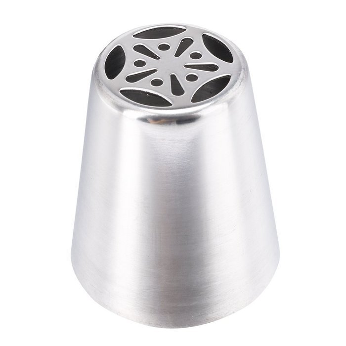 FEESHOW Set of 7 Russian Flower Icing Piping Cake Nozzles Tips Baking Tools Home Baking DIY Tool (Silver-7 Pcs) N5