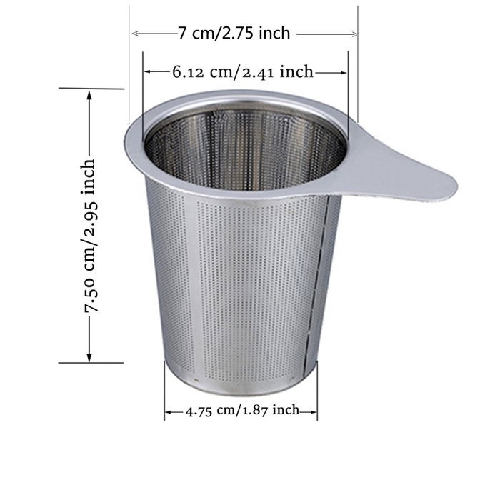Autoark AH-002-2 Brew-in-mug Teapot Extra Fine Mesh Tea Strainer Infuser Steeper with Lid and Handle for Loose... N7