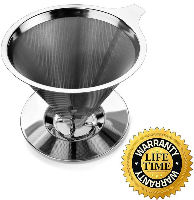 Barista Brothers Pour Over Coffee Dripper - the Best Paperless Clever Coffee Cone- Eco-friendly Reusable Stainless... N4