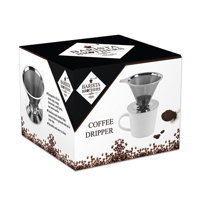 Barista Brothers Pour Over Coffee Dripper - the Best Paperless Clever Coffee Cone- Eco-friendly Reusable Stainless... N7