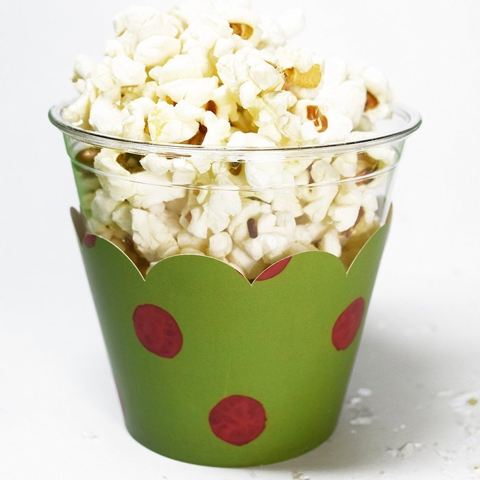 Cupcake Wrappers Green and Red Polka Dot Decorations for Packaging Christmas Treats and Food Gifts 36 Pieces by... N4