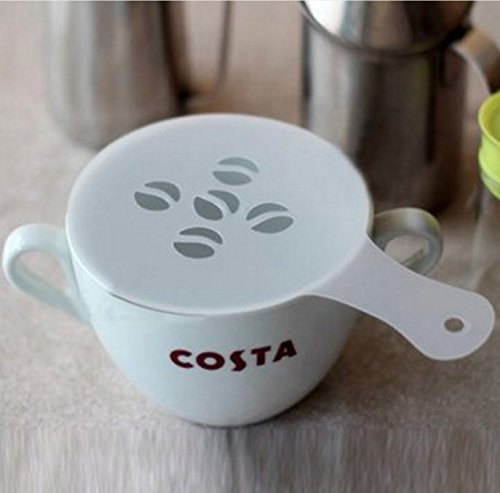 16Pcs Cappuccino Latte Art Coffee Stencils Duster Cake Icing Spray by Micro Shops N3