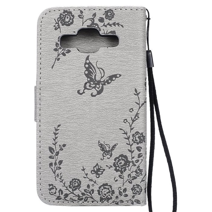 Galaxy Core Prime Wallet Case,PHEZEN Serect Garden Butterfly Flower Inlaid Shiny Glitter Diamond Pu Leather Flip... N62
