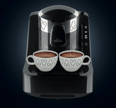 OKKA Turkish Coffee Machine (USA 120v) Chrome UL (Black-Chrome)