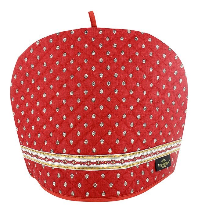 Provence Tea Cozy - Red - 12 1/2" X 9 1/2" - Made in France