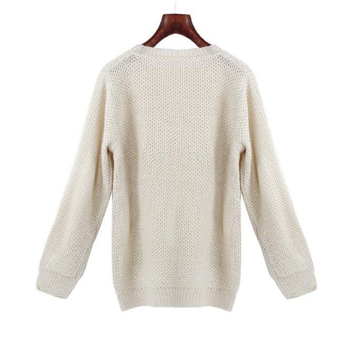 Knitwear Cardigan,Morecome Women Long Sleeve Loose Sweater Knitted Sweater (M) N2