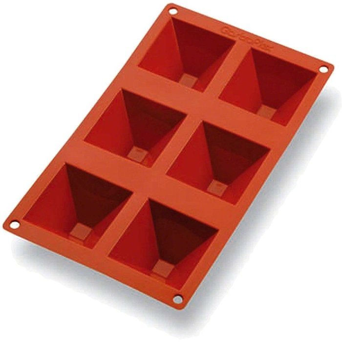 Matfer Bourgeat Gastro Flex Pyramid Mold, Red