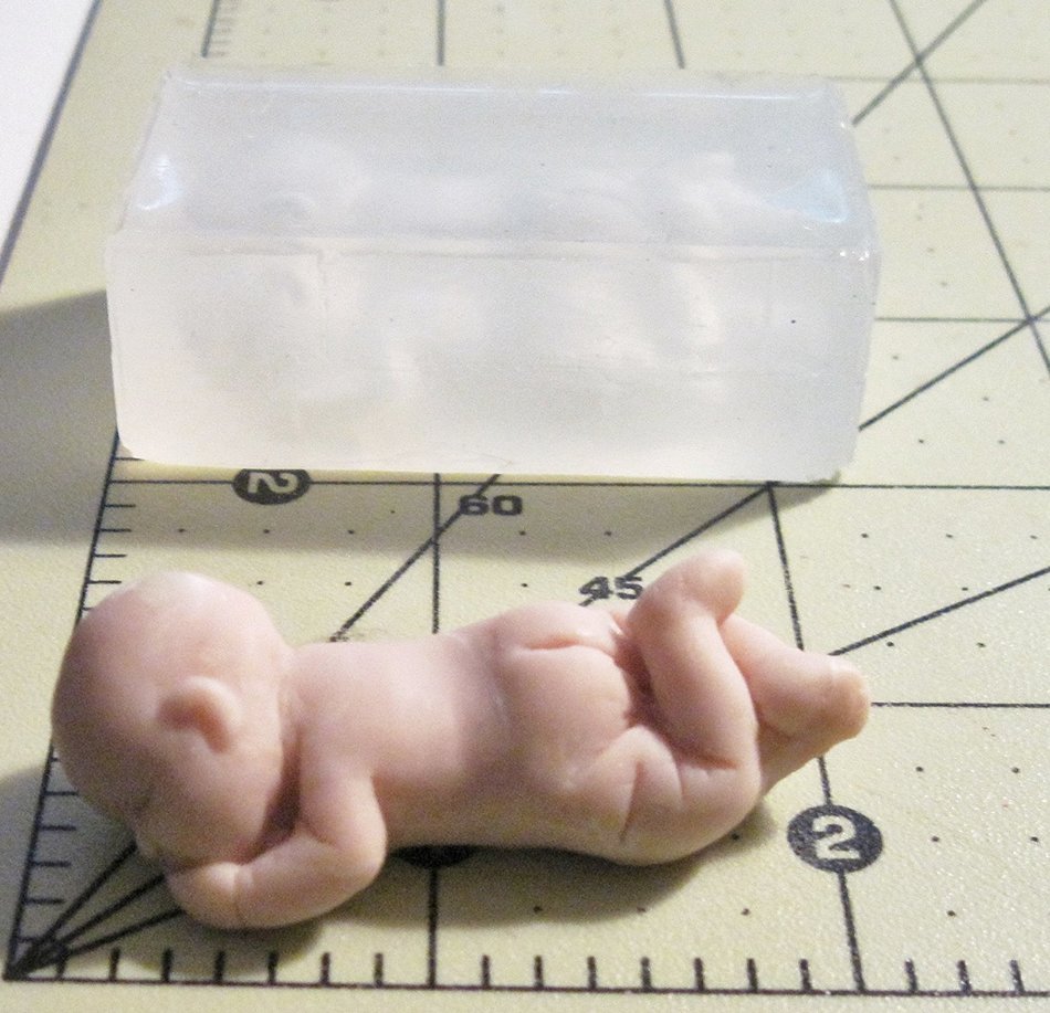 Silicone Mold Baby "Casey" Mold Handmade Supply 2 Inches N6