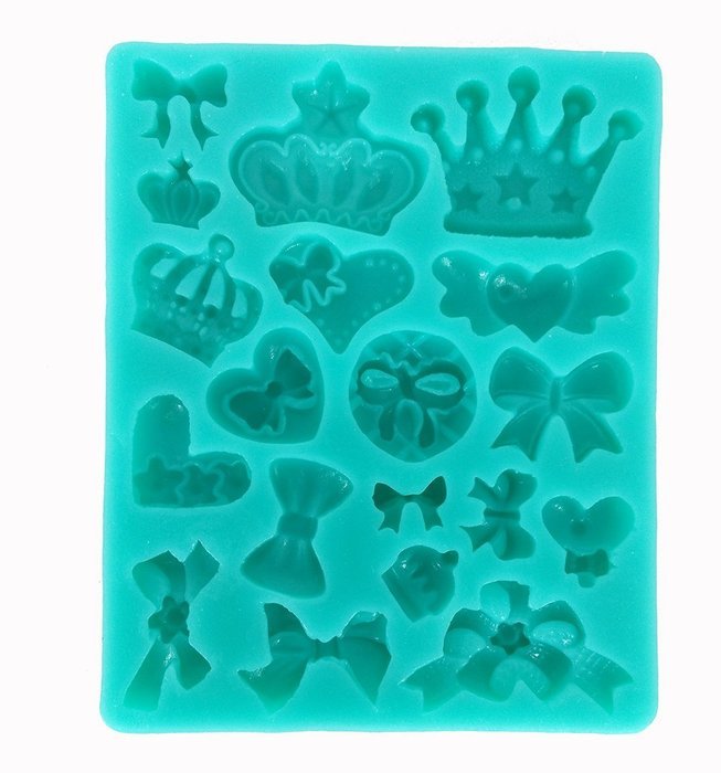 Garwarm Crown bow Shape 3d DIY Food Grade Silicone Mold Chocolate Candy Making Mold Tools ?3.5x3.1x0.4hInch/LxWxH ? N3