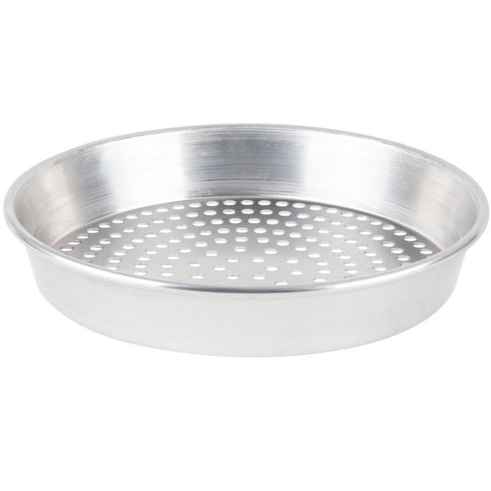 American Metalcraft HA90082SP 8" x 2" Super Perforated Heavy Weight Aluminum Tapered / Nesting Pizza Pan N2