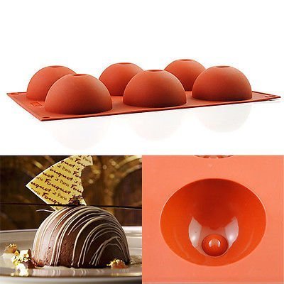 Half Sphere Non Stick Silicone Cake Soap Mold Chocolate Candy Cupcake Bakeware N3