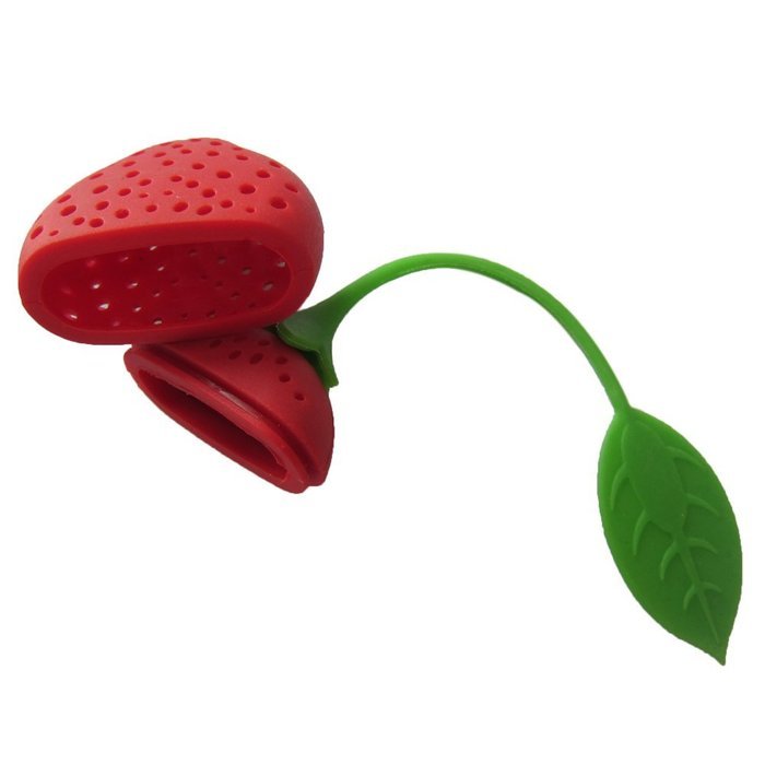 Unichart Set of 5 Food Safety Grade Silicone Infuser Leaf Strainer Handle Fruit Shape Tea Filter