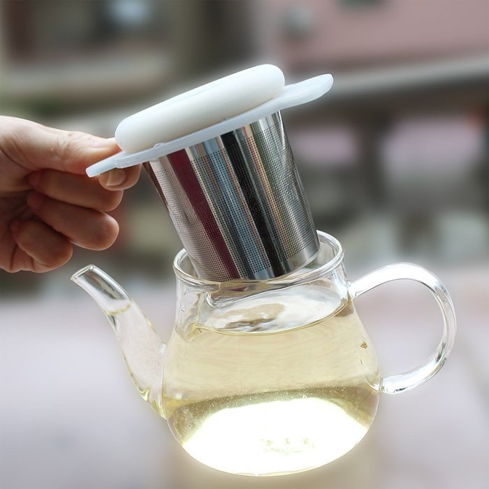 Yolococa Tea Infuser Strainer With Lid and Double Handles Perfect Brew-in-Mug Filter for Loose Leaf Tea N7