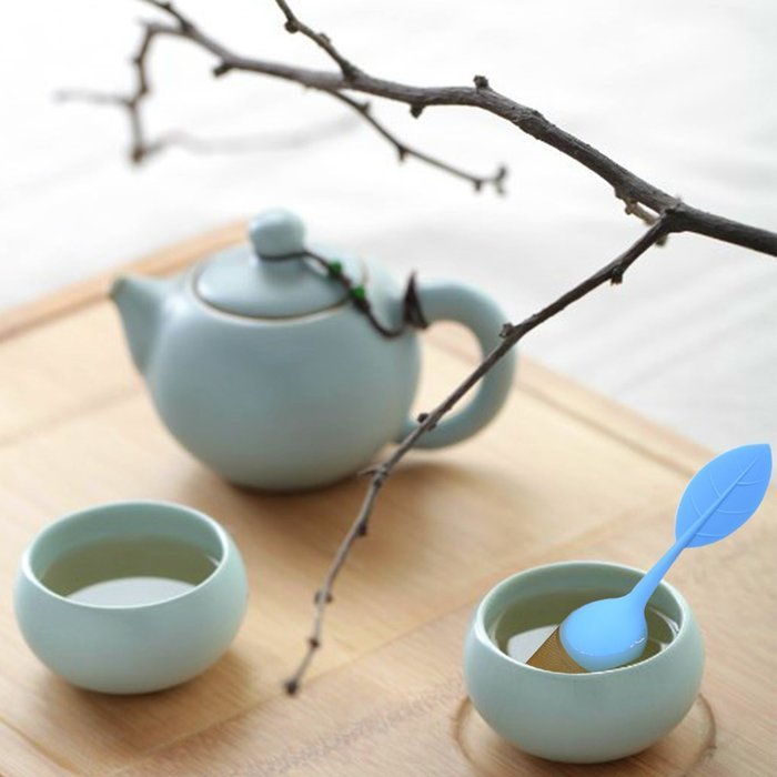 Tea Infuser, Olmesar 3-Pack Silicone Loose Leaf Strainer Handle With Stainless Steel Cylindrical Silicone Leaf... N7