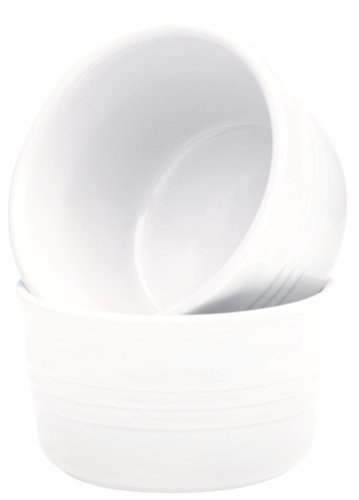 Le Creuset Stoneware 7-3/4-Ounce 2-Piece Ramekin Set, White
