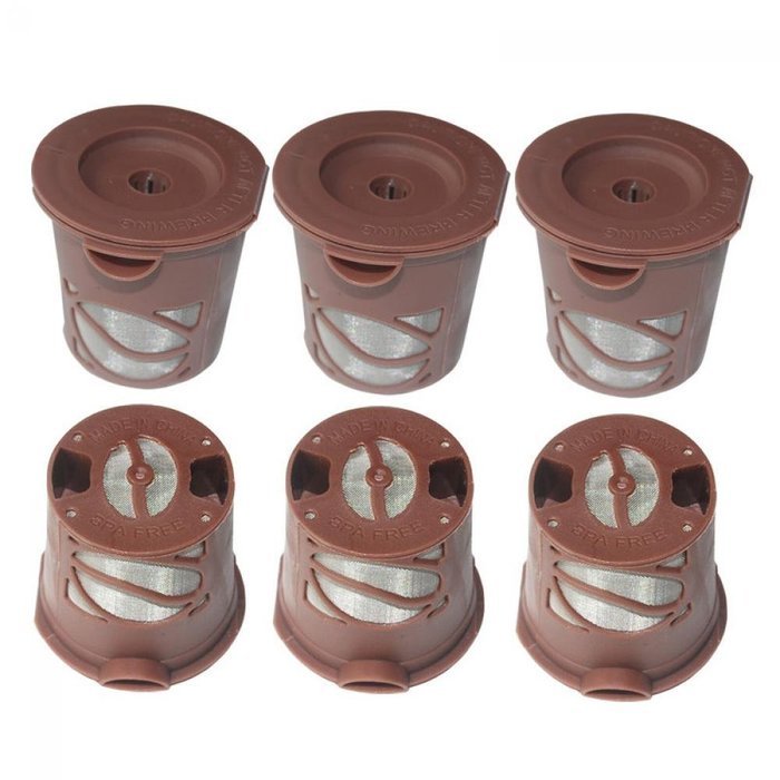 Genenic 3PCS Percolator Reusable Stainless Mesh K-Cup Solo Single Cup Coffee Filter Capsule N3