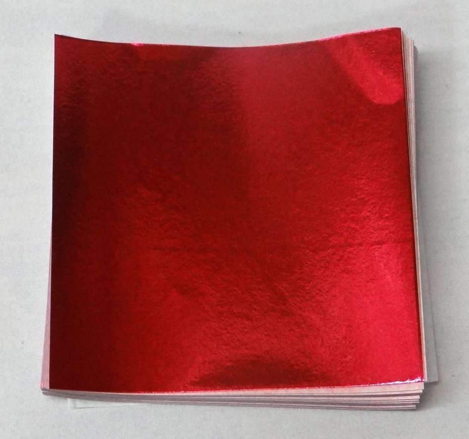 6 X 6" Red Foil Candy Wrappers