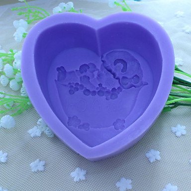 Sher Heart Bear Handmode Soap Mold Fondant Cake Chocolate Silicone Mold, Decoration Tools Bakeware N5