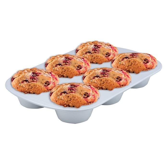 CeramaBake BC6010 Range Kleen 6-Cup Muffin Pan, Jumbo, White N2