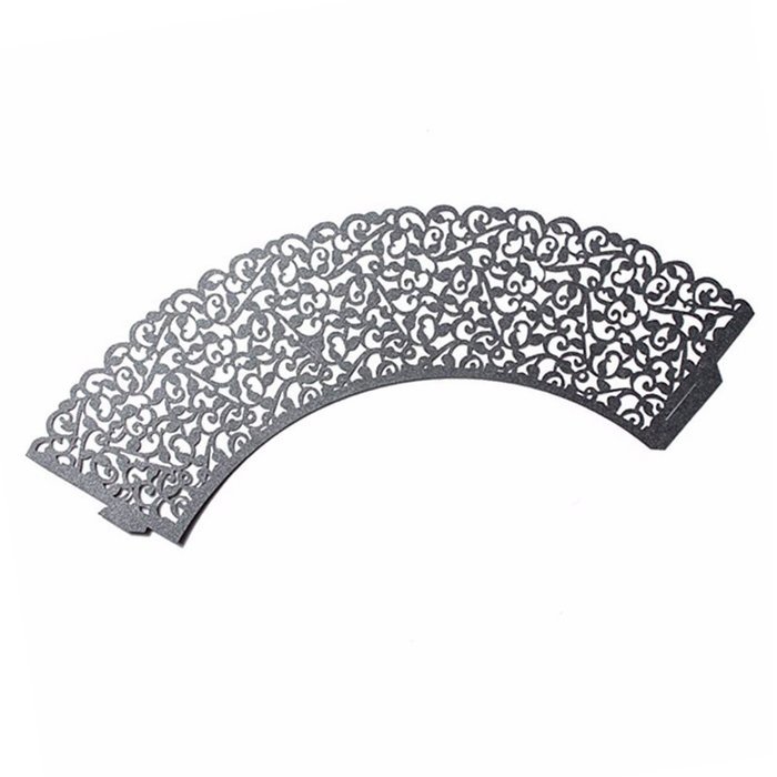 UNIQLED Filigree Artistic Bake Cake Paper Cups Little Vine Lace Laser Cut Liner Cupcake Wrappers Baking Cup Muffin... N15