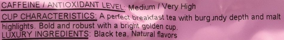Metropolitan Tea 60 Count Classic Teabags, Ontario Breakfast Tea N4
