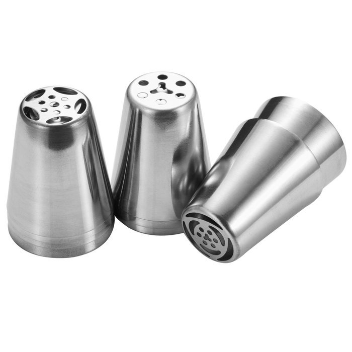 LIHAO 9 Piece Set Russian Piping Tips with Coupler N7