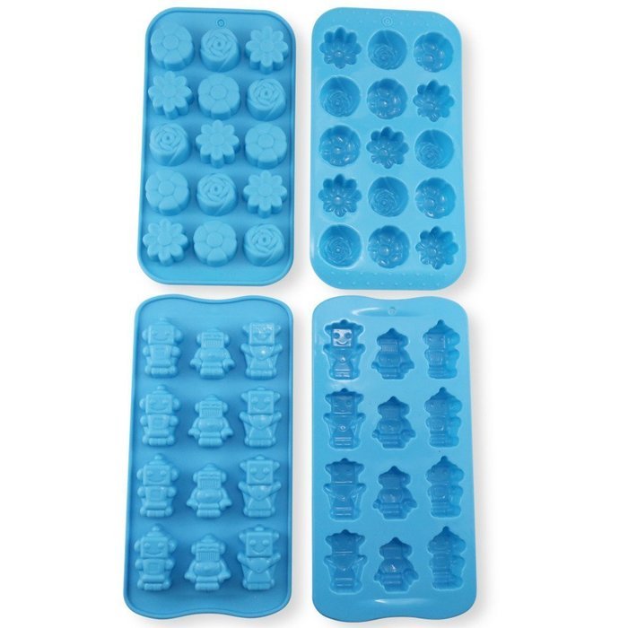 Candy Making Molds, 8 PCS YYP [Heart, Dinosaur, Hat, Robot, Leaf and Flowers Mold] Silicone Candy Molds Set for... N3