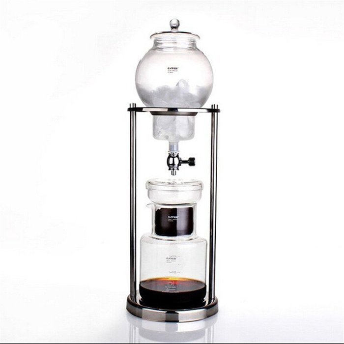 stainless steel frame glass ice drip pot N3