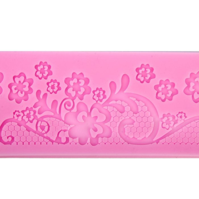 Fondant Cake Lace Sugar Craft Mat Cake Texture Molds Pink N5