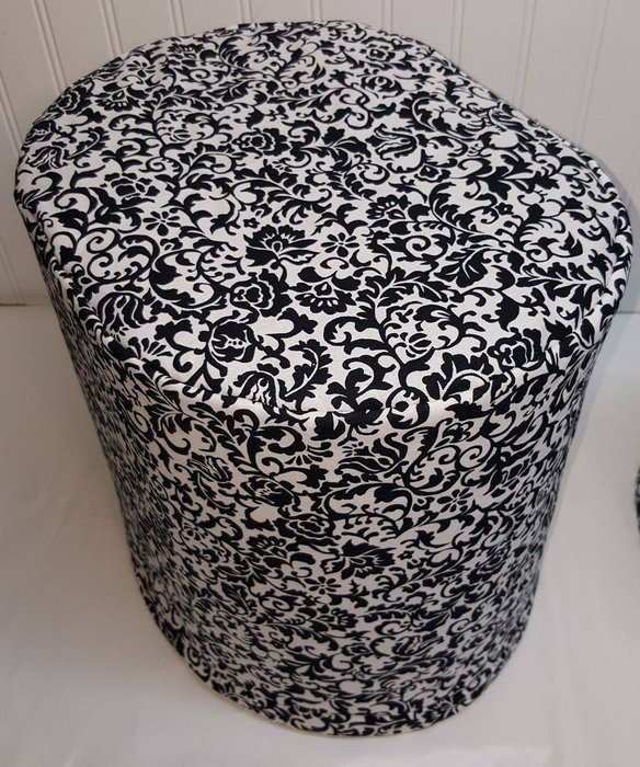 Black & White Floral Damask Keurig 2.0 Brewing System Cover (Black) N5
