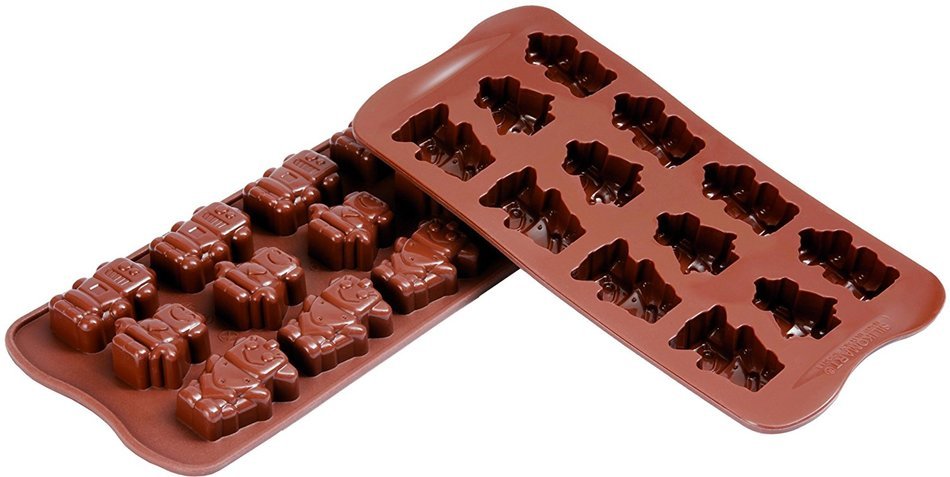 Silikomart Silicone Easy Chocolate Mold, Assorted, Robots N4
