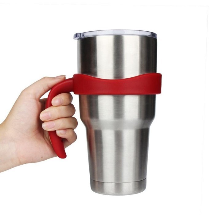 Morecome New 30 Oz Stainless Steel Insulated Tumbler Mug Handle (Purple) N15