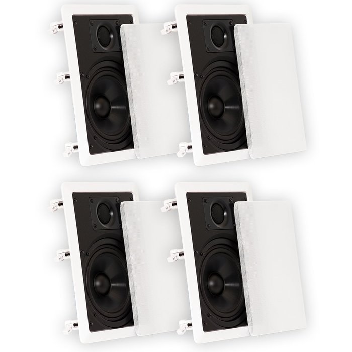 Theater Solutions 6.5 Inch In Wall Home Theater Speakers 720 Watts 2 Pair Pack 2CS6W