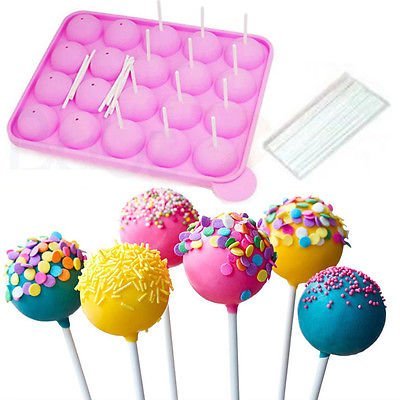 Silicone Cake Pop Set Baking Ice Tray Mold Party Cookware Pan Maker Non Stick N5
