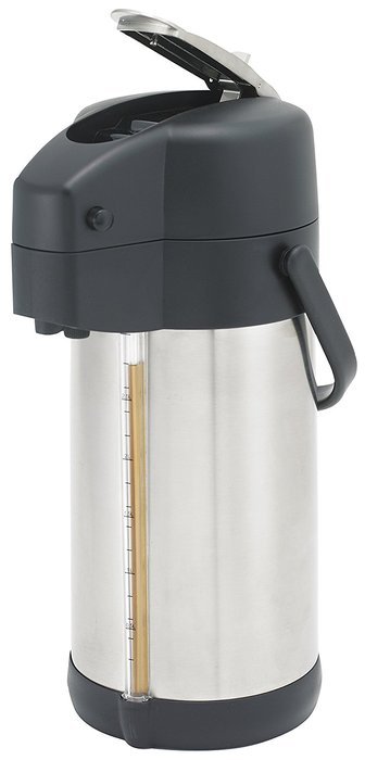 Winco APSG-30 3 L Sight Glass Lever Top Stainless Steel Lined Airpot