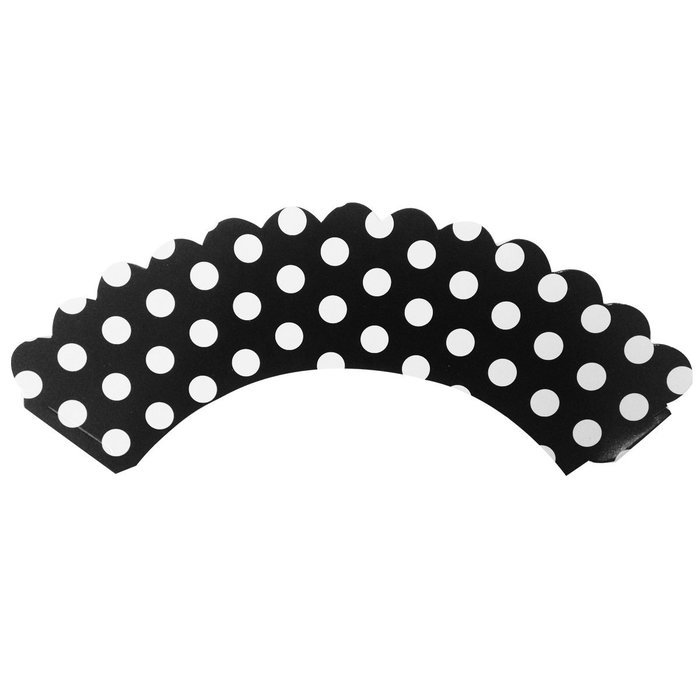 AllyDrew Standard Size Polka Dots Cupcake Wrappers (Set of 20), Orange N17