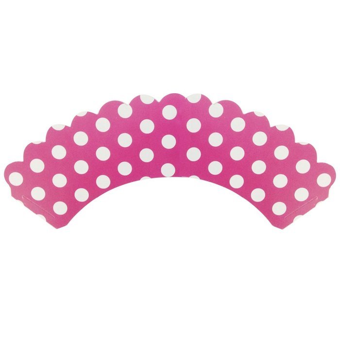 AllyDrew Standard Size Polka Dots Cupcake Wrappers (Set of 20), Orange N19