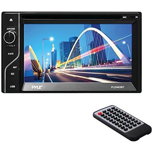 PYLE PRO PLDN63BT 6.5" Double-DIN In-Dash LCD Touchscreen DVD Receiver with Bluetooth(R) & USB/microSD(TM) Card...