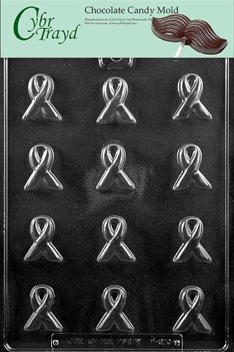 Cybrtrayd M210 Bite Size Awareness Ribbon Chocolate Candy Mold with Exclusive Cybrtrayd Copyrighted Chocolate...