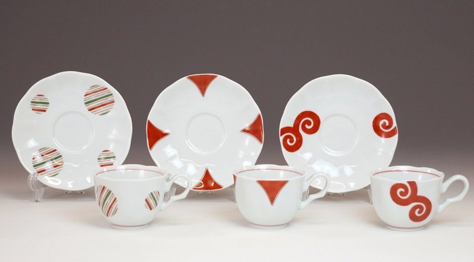 Saikai Pottery Pair Coffee Cup&Saucer 14112 from Japan N2
